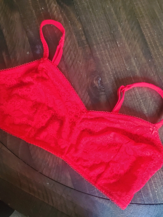 PINK Victoria's Secret Other - PINK Victoria's Secret Bright Red Lace Bralette